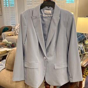 Calvin Klein Women's Soft Blue Suit Jacket